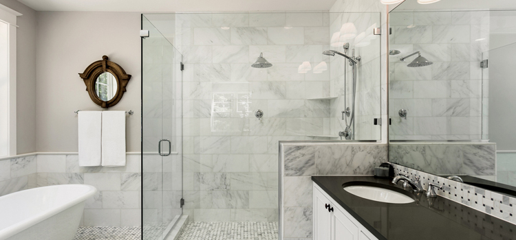 bathroom shower door installation in Brentwood