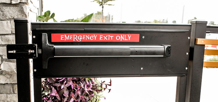 emergency push bar installation in Brentwood